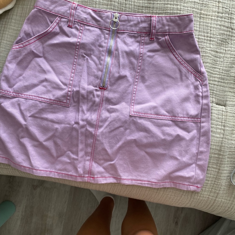 Lazy Oaf Purple Skirt Size 30 Uk Size 8 Us - image 3